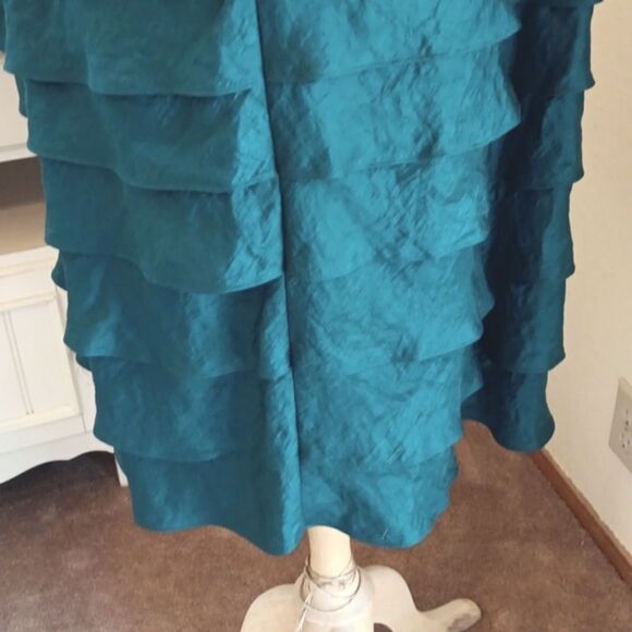 Dressbarn Woman Teal Dressy Dress - Picture 7 of 11
